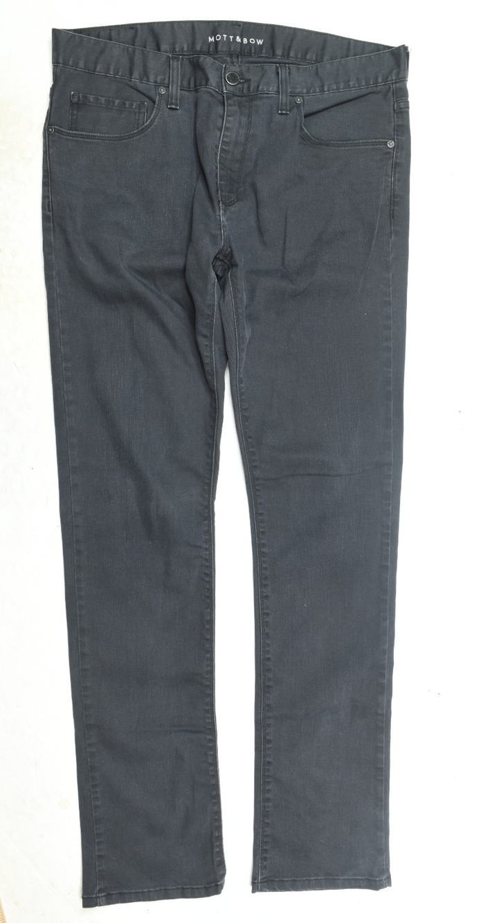 Mott & Bow Jeans Mens 35x34 Black Slim Fit 5-Pocket Straight Leg Denim